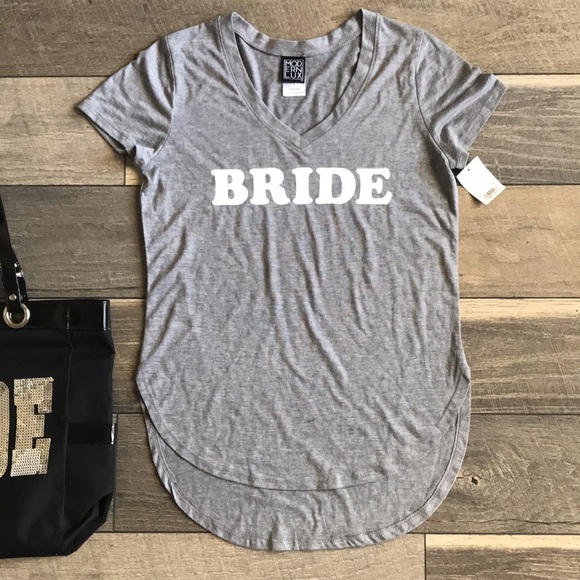 CALLING ALL BRIDES!! BRIDE Hi-low Tee & Sequin Tote - Picture 5 of 13